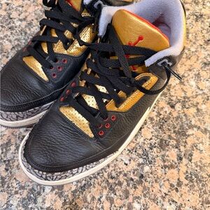 Nike Air Jordan 3 Retro Mid Black Red Gold